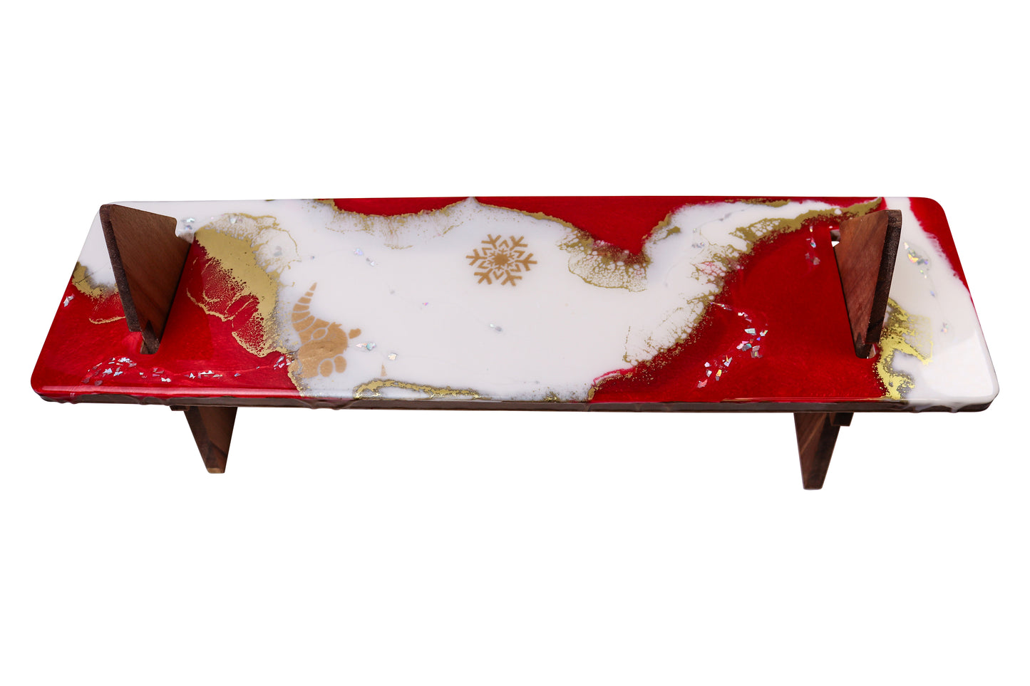 Christmas Lap Serving Tray Platter Boards - Santa's Gift