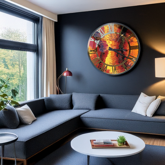 Custom Resin-Art 60cm Round Wall Clocks