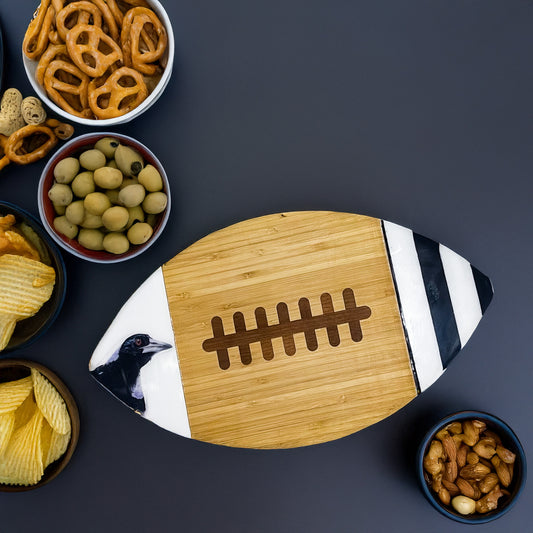 Collingwood Magpie AFL Resin Cheeseboard – Perfect Father’s Day Gift for Footy Fans