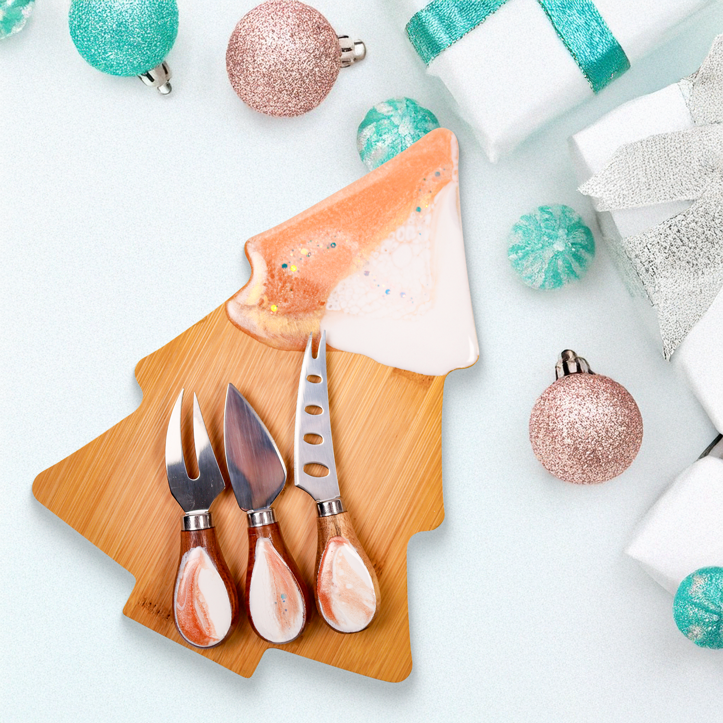 Christmas Bubbles Cheese Knives