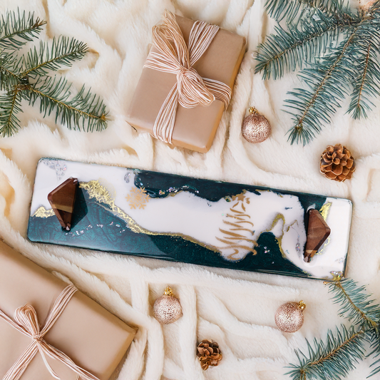 Christmas Lap Serving Tray Platter Boards - Christmas Morning