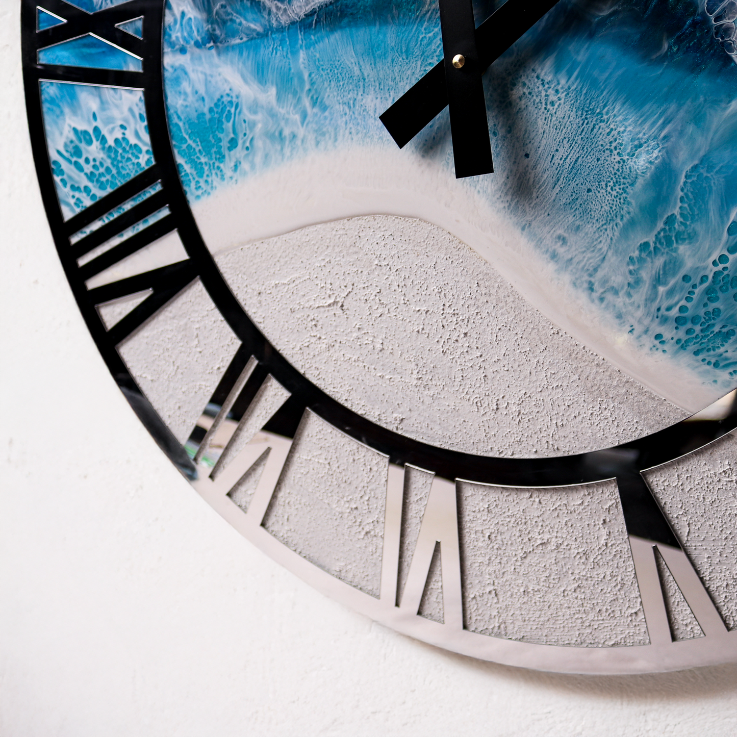 Ocean Tides Resin Wall Clock